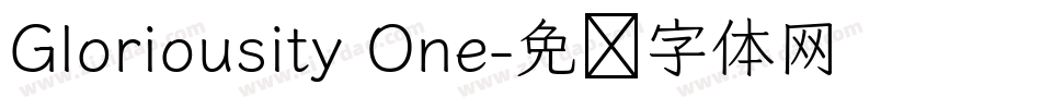 Gloriousity One字体转换